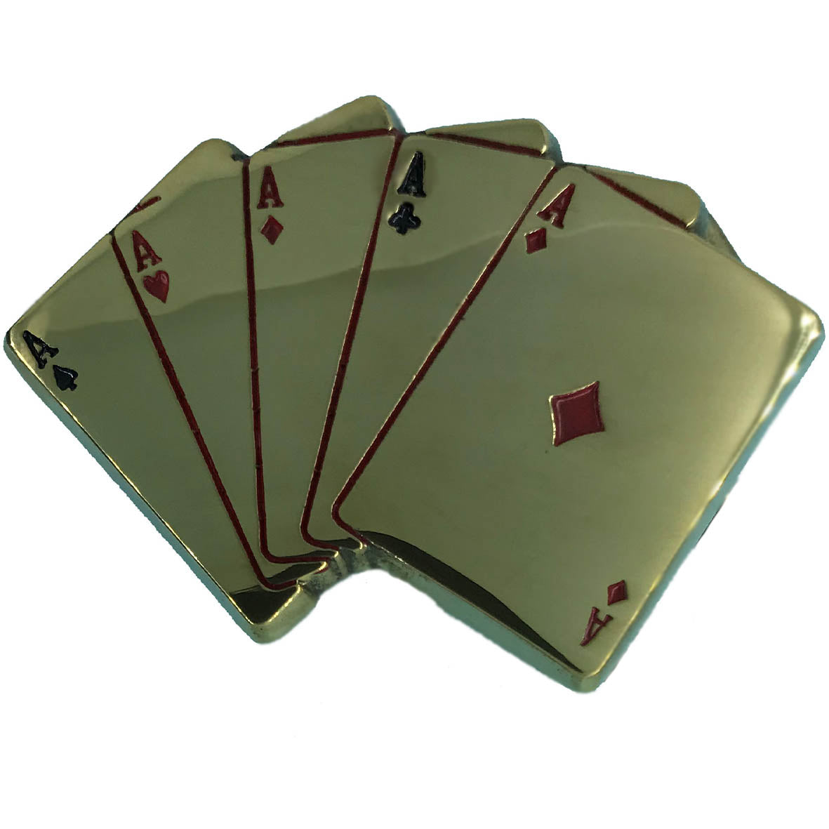 5 Aces Brass Belt Buckle