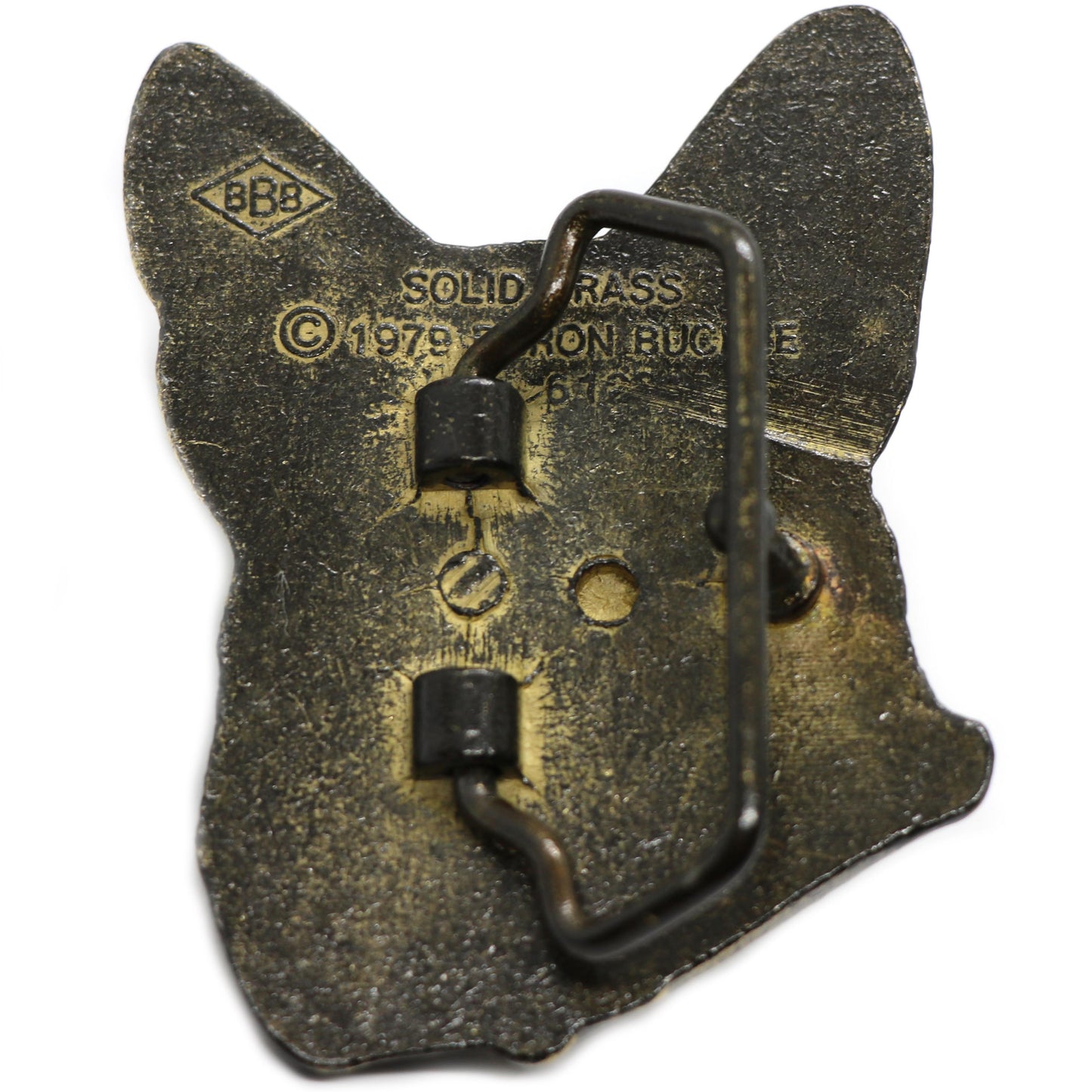 Alsatian Dog Brass Belt Buckle