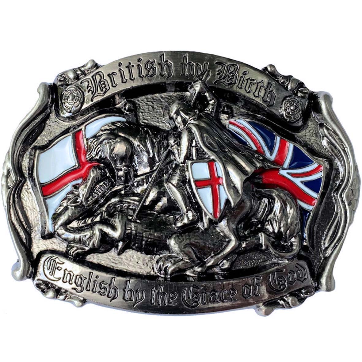 British By Birth, English By The Grace Of God Belt Buckle