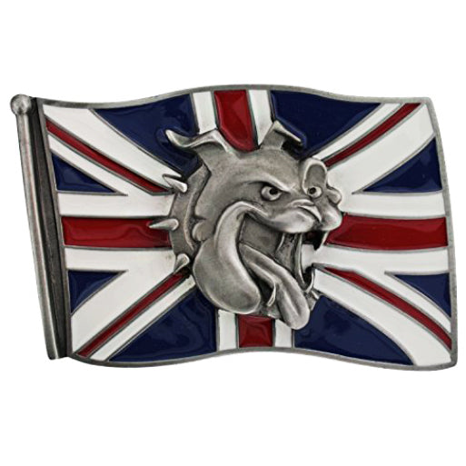 Union Jack with Mad Bulldog - Belt Buckle