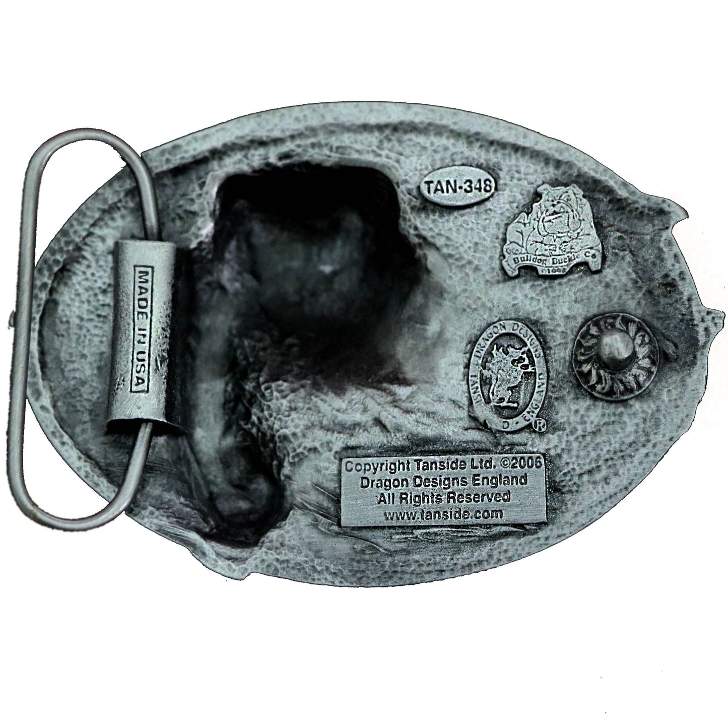Don't Push Me Bulldog Belt Buckle