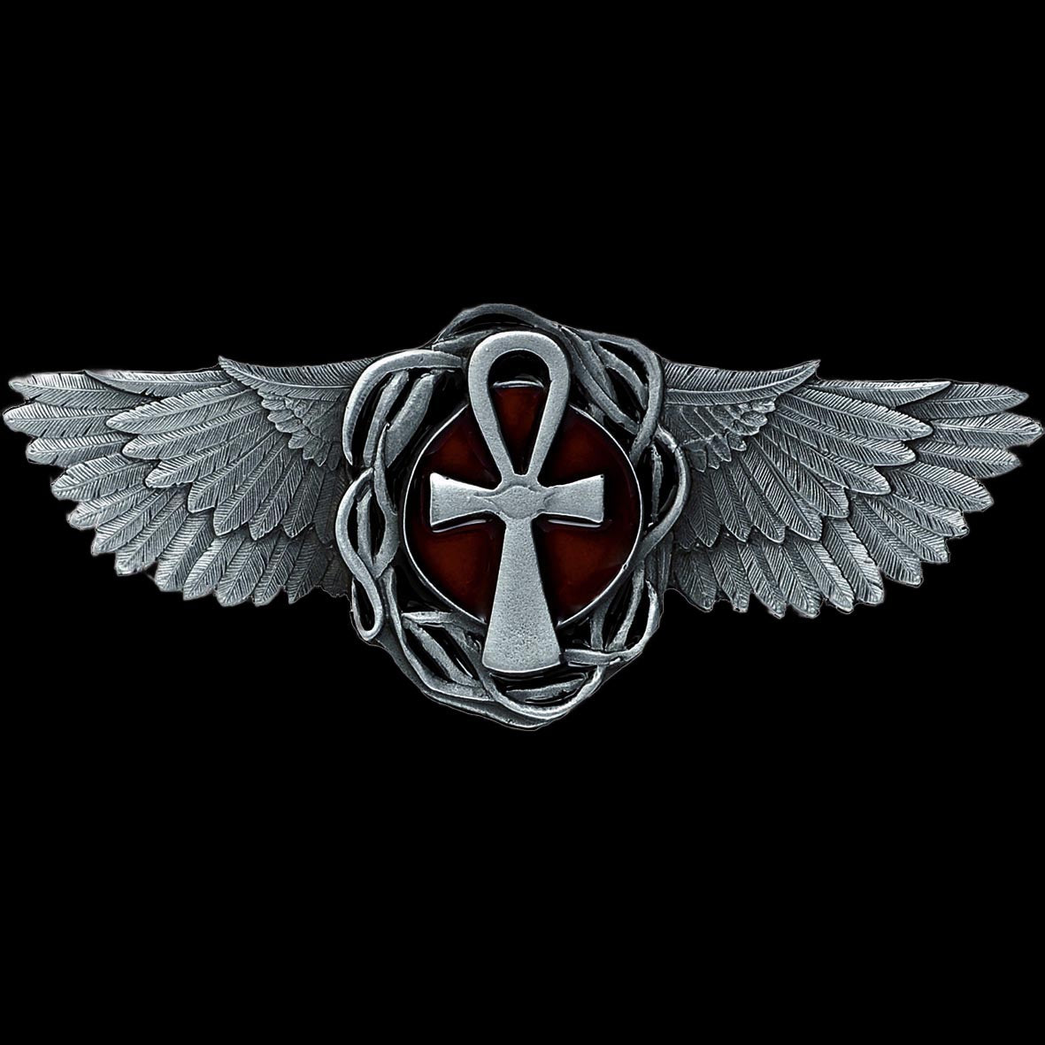 Winged Ankh Of Osiris Belt Buckle