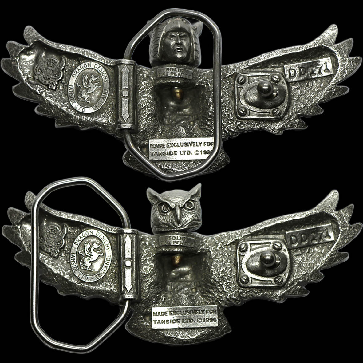 Owl with Swivel Head 3D Belt Buckle