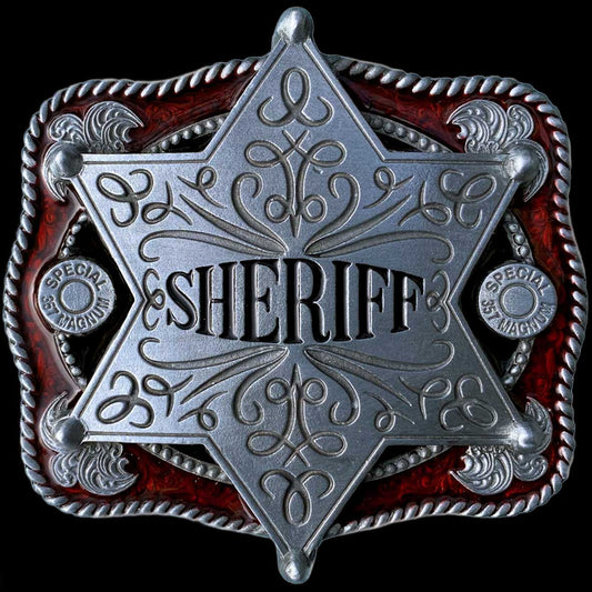 Sheriff Star Belt Buckle