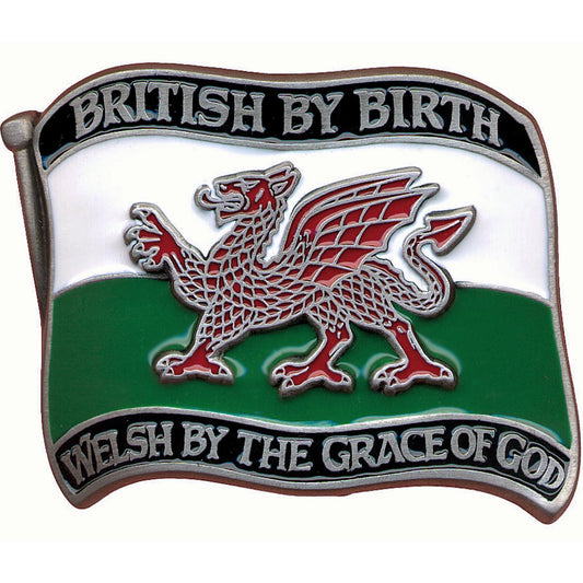British By Birth, Welsh By The Grace Of God Belt Buckle
