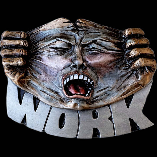 The Stress Of Work Belt Buckle