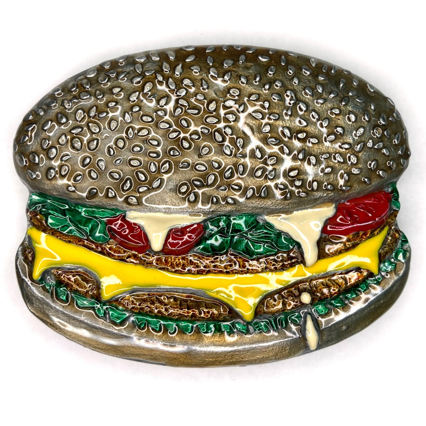Cheeseburger Belt Buckle