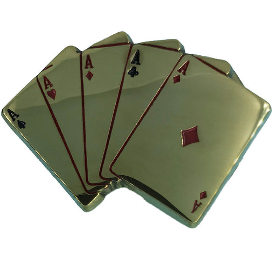 5 Aces Brass Belt Buckle