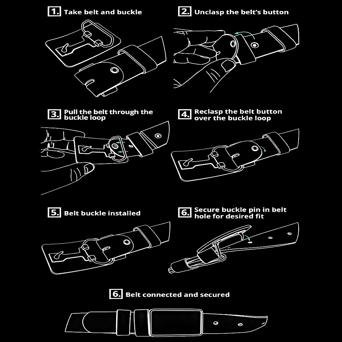 Skull & Crossbones Printed, Studded Black Real Leather Snap On Belt 1.5 inch/38mm - With Buckle