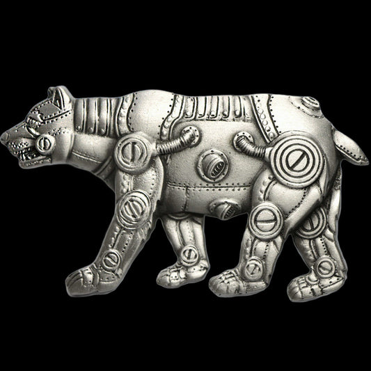 Cyborg Bear Belt Buckle