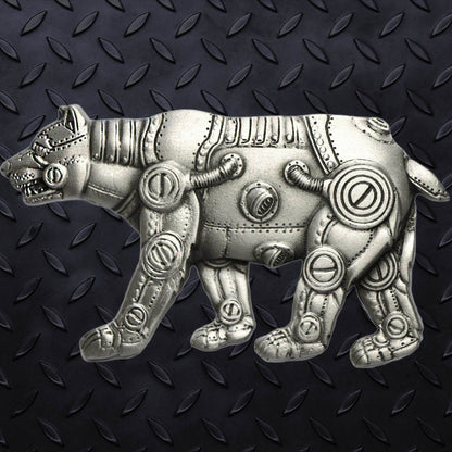 Cyborg Bear Belt Buckle