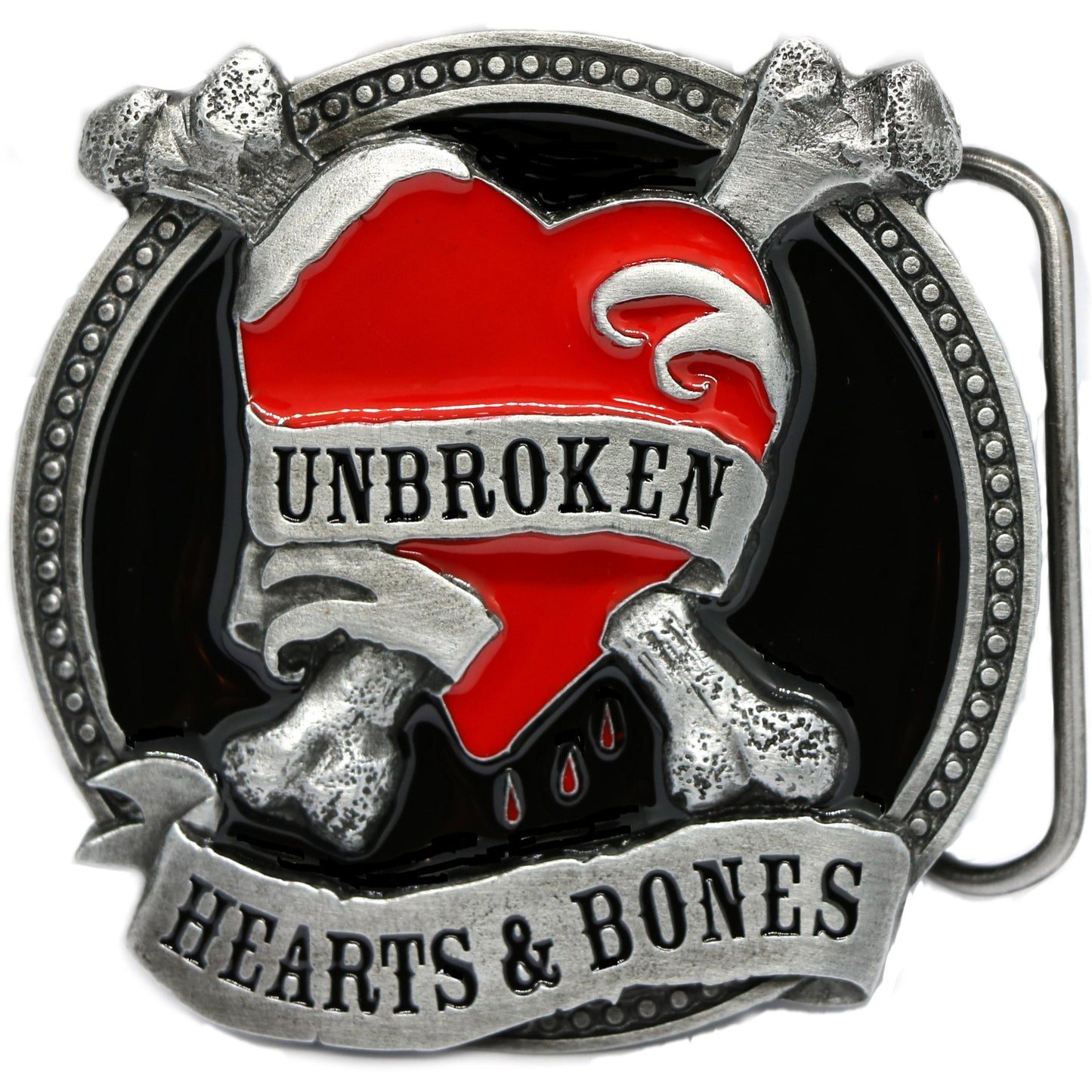 Unbroken Hearts & Bones - Belt Buckle