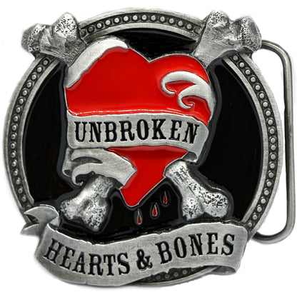 Unbroken Hearts & Bones - Belt Buckle