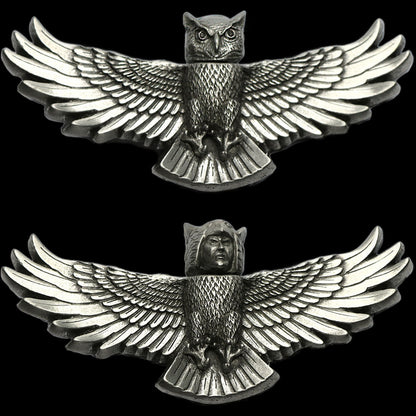 Owl with Swivel Head 3D Belt Buckle