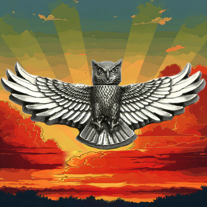 Owl with Swivel Head 3D Belt Buckle