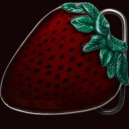 Red Strawberry Belt Buckle