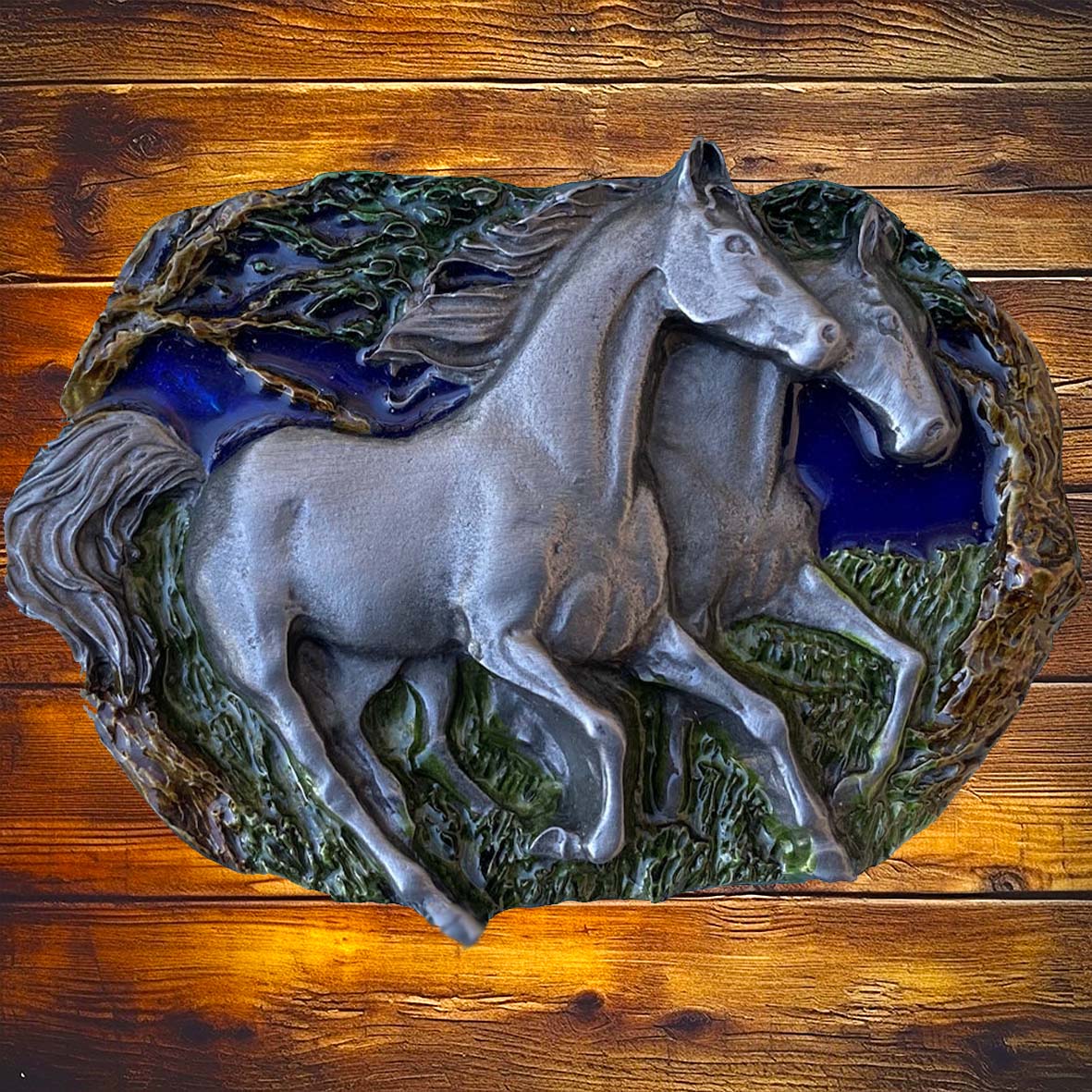 Wild Horses Belt Buckle