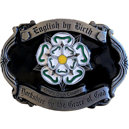 Yorkshire White Rose Belt Buckle